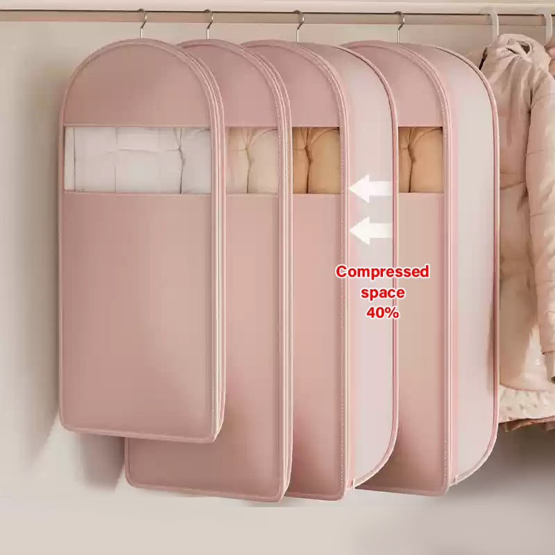 ❤️🔥2025 Space Saving Hanging Garment Bag with Self Compression Zipper