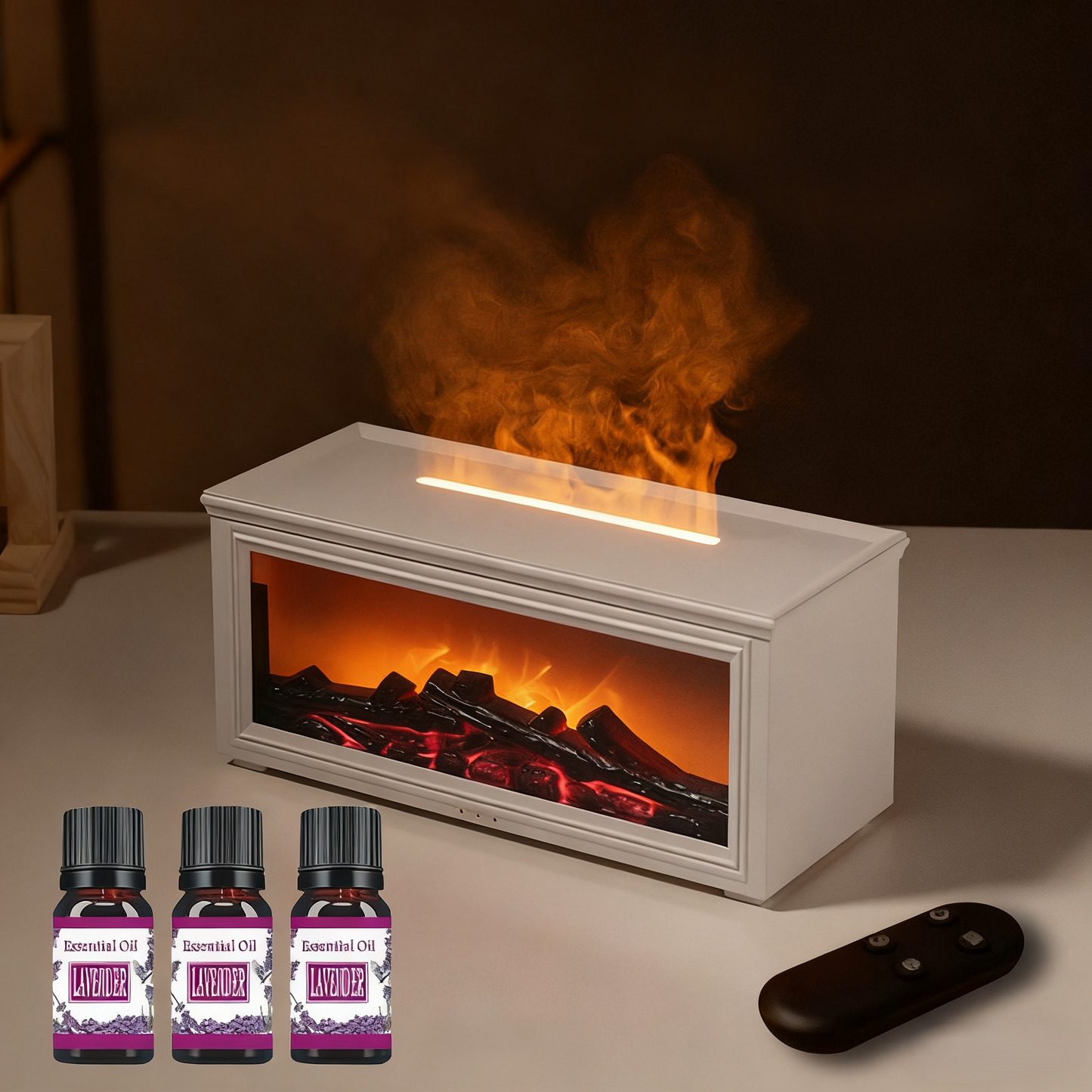 Fireplace Flame Diffuser Humidifier with Remote