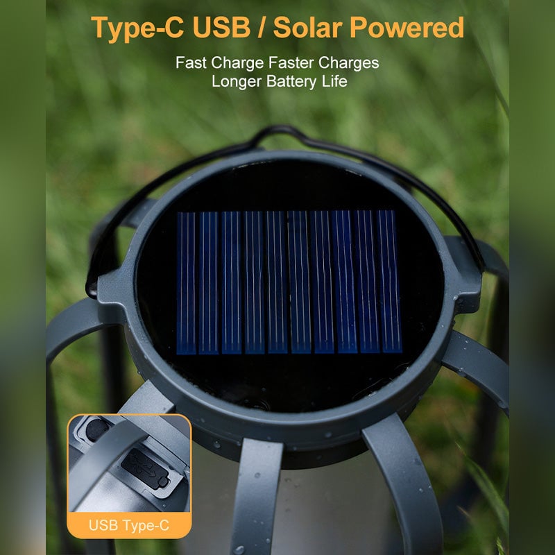 🌞Summer Sale 🔥Solar Lantern Outdoor Light with 4 Modes