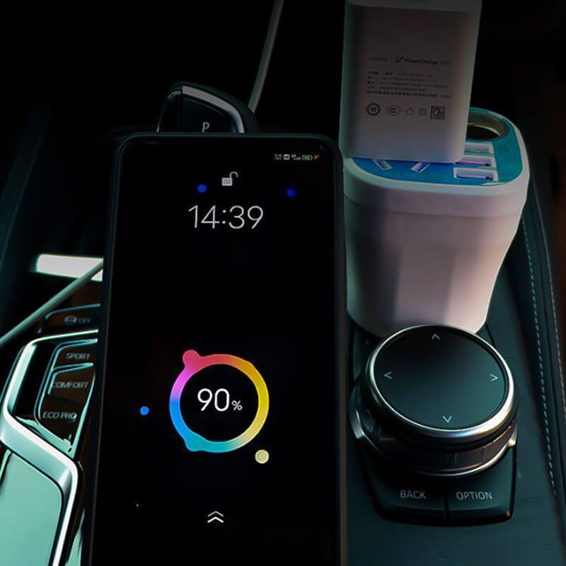 Car mounted cup type inverter converter QC charger(50%)