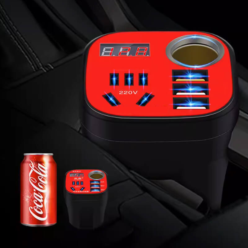 Car mounted cup type inverter converter QC charger(50%)