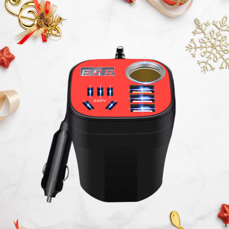 Car mounted cup type inverter converter QC charger(50%)