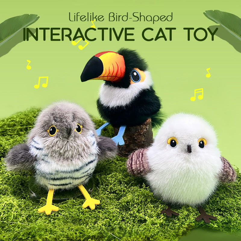 šš±Lifelike Bird-Shaped Interactive Cat Toy