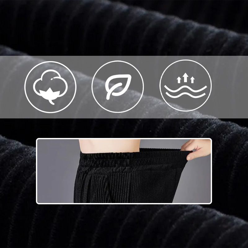 Women's High Waist Corduroy Warm Pants