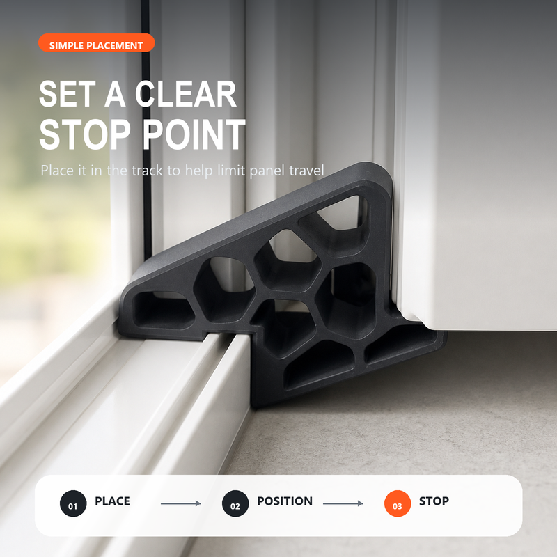 🎁🚪✨ Less Slamming--Secure Track Door Stop