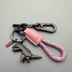 Aluminum Alloy Dinosaur Charm Paired with a Hand-woven Bracelet🔥