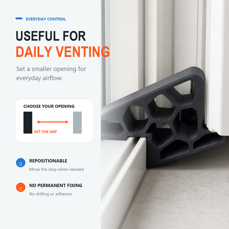 🎁🚪✨ Less Slamming--Secure Track Door Stop