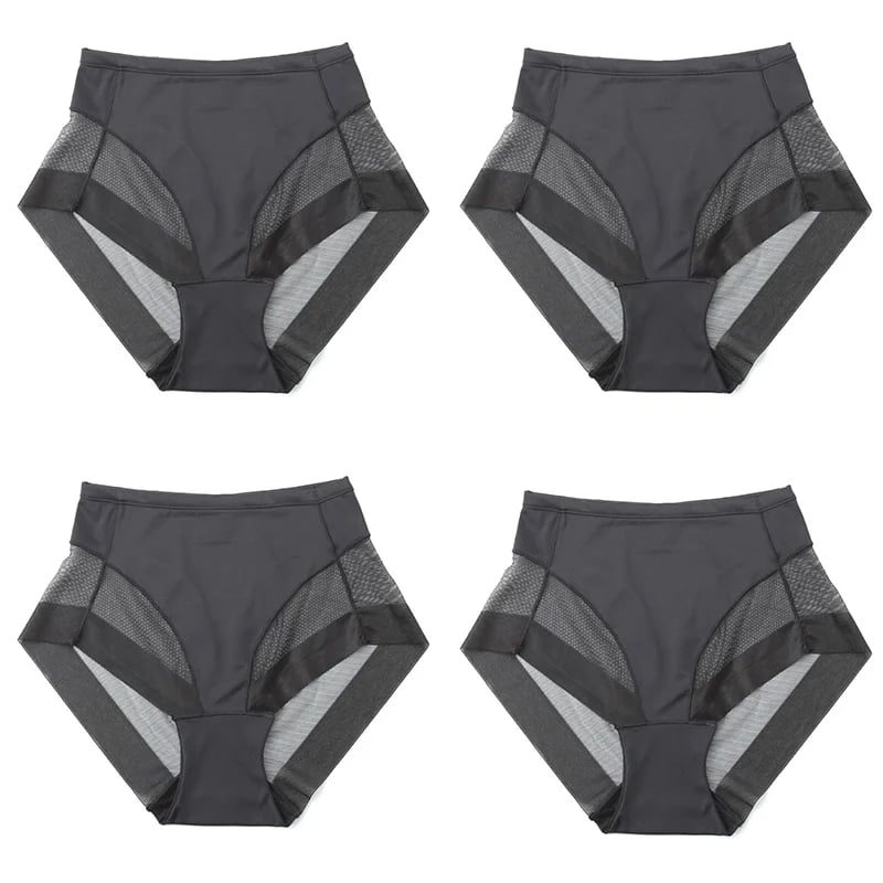 Pay 1 Get 4(4packs) High Waist Ice Silk Seamless Shaping Briefs--Last Day 49% OFF