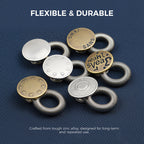 👖👖Spring-Loaded Metal Waist Extender Button for Jeans