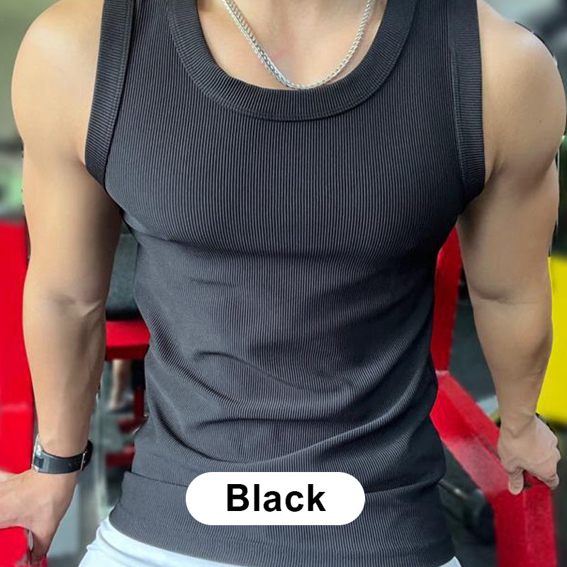 🎉🛍️Men's Summer Essentials 🎽Round Neck Quick-Drying Stretchy Slim Tank Top