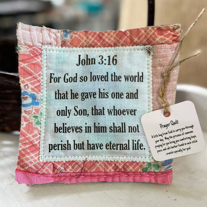 💜✝️Best Encouraged And Blessed Gift-Prayer Quilt With Cross Inside