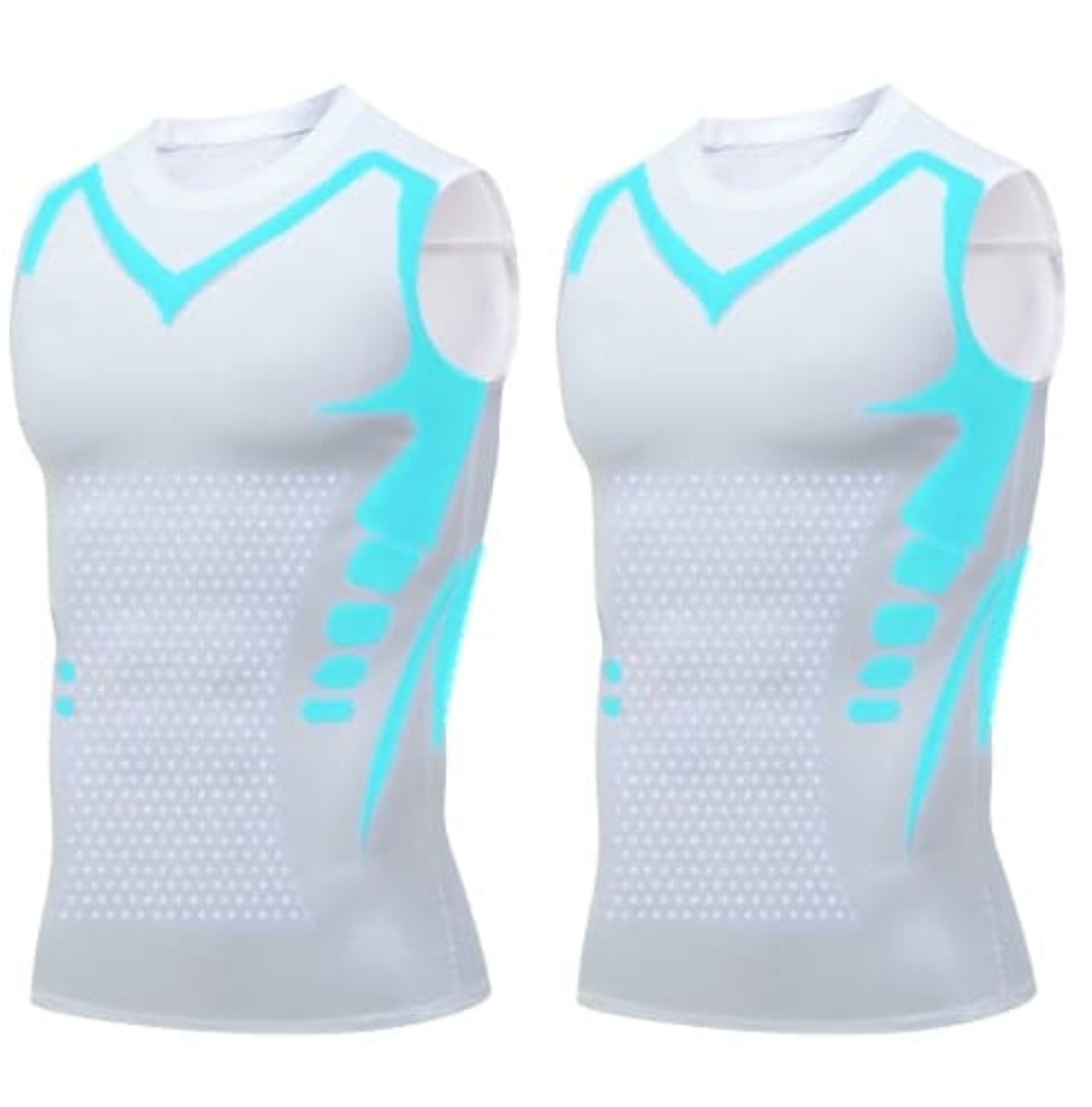 Ionic Shaping Vest – Cooling compression, smooths belly & love handles. Invisible under shirts. Feel confident again! 💪✨