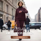 💥High-Neck Side-Zip Sweatshirt & Pants Set 👚👖