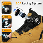 ⏰Men's outdoor swivel buckle work shoes（Waterproof, Anti-slip,Comfortable and Breathable）