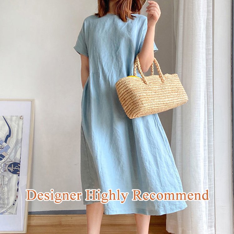 🔥HOT SALE🔥 Japanese Style Linen Cotton Dress(50%OFF)