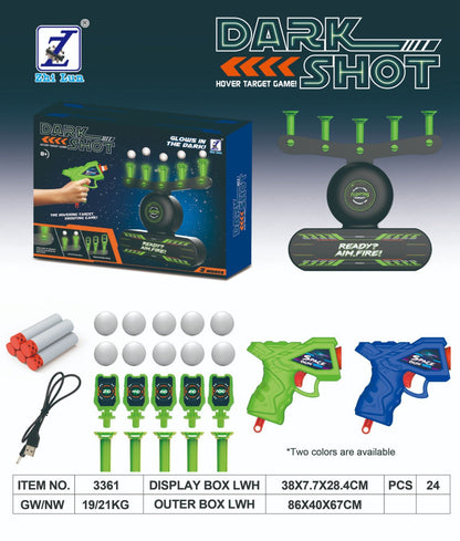 🎁Glow-in-the-Dark Shooting Target Practice Kids Shooting Toy Gun Set