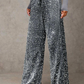 👖✨Women's Sequin Sparkle Wide Leg Pants with Elastic Waistband✨