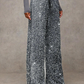 👖✨Women's Sequin Sparkle Wide Leg Pants with Elastic Waistband✨