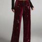 👖✨Women's Sequin Sparkle Wide Leg Pants with Elastic Waistband✨