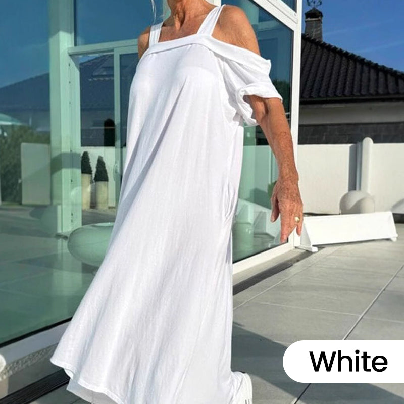 🌈 Women's Maxi Dress With Open Shoulders