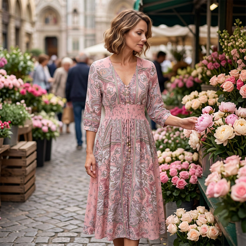 💃Elegant Floral Maxi Dress | Flow & Feminine Silhouette