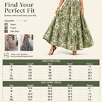 👗 Women's V-Neck Floral Smocked Maxi Dress – Elegant, Bohemian, Lightweight 🦋