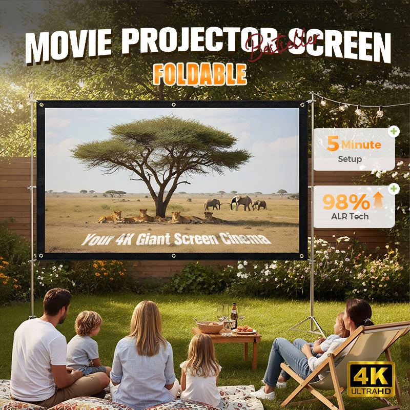 📺  High Definition Projection Screen - 120-inch Diagonal with Matte White Surface for Crystal Clear Home Cinema Experience 🎬🌟