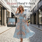 💃Elegant Floral Maxi Dress | Flow & Feminine Silhouette