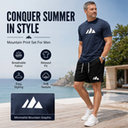 Men's Short Sleeve T-Shirt & Drawstring Shorts Set