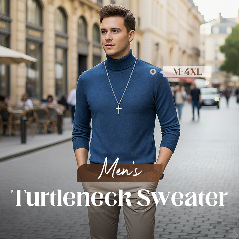 ✨Men's Solid Color Premium Turtleneck Sweater