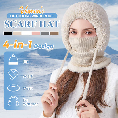 🔥Women's Outdoors Windproof Scarf Hat