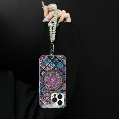 Colorful Lotus Flower Totem Case Kit for iPhone - Get a FREE Exquisite Diamond Bracelet!🔥