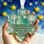 🌊Snowflake-Shaped Sea Glass Friendship Decor❄✨ Shaped by Nature & Crafted by Hand!