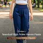 Women's Smocked High Waist Harem Pants 🌞Effortless Summer Style & Comfort✨
