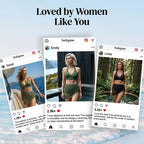 🏖️ High Waisted Bikini Set with Swim Skirt – Gentle tummy control, flattering skirt coverage. Feel confident & comfortable by the water. 🌊🌸