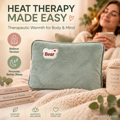 🔥🥳 Plush Rechargeable Heat Pack – Soft Winter Hand & Body Warmer