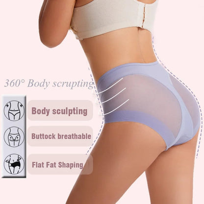 Pay 1 Get 4(4packs) High Waist Ice Silk Seamless Shaping Briefs--Last Day 49% OFF