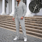 ⏳Time-Limited Special⏰Men’s Casual Waffle Shirt Pants 2-Piece Set