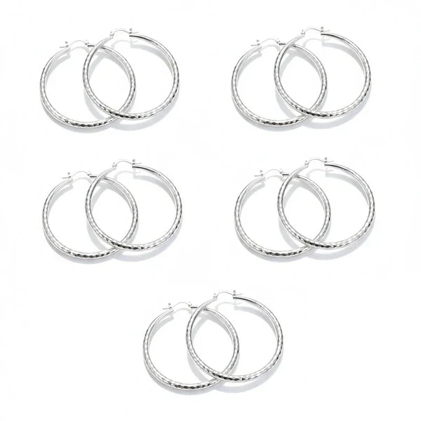 🎉BUY 1 GET 1 FREE🎁Diamond-Cut Hoop Earrings for Women