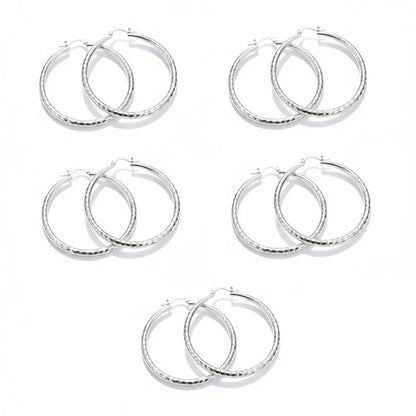 🎉BUY 1 GET 1 FREE🎁Diamond-Cut Hoop Earrings for Women