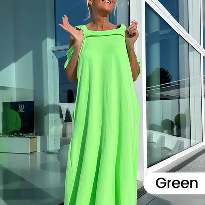 🌈 Women's Maxi Dress With Open Shoulders