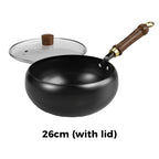 🍳Uncoated Thick Iron Pot