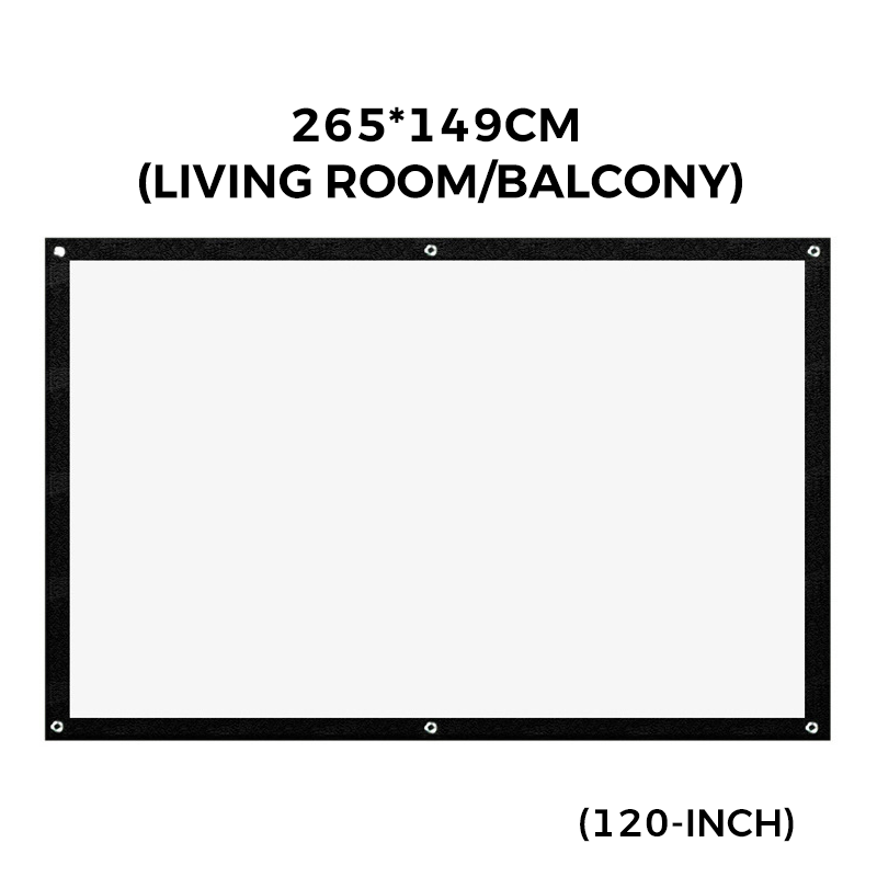 📺  High Definition Projection Screen - 120-inch Diagonal with Matte White Surface for Crystal Clear Home Cinema Experience 🎬🌟