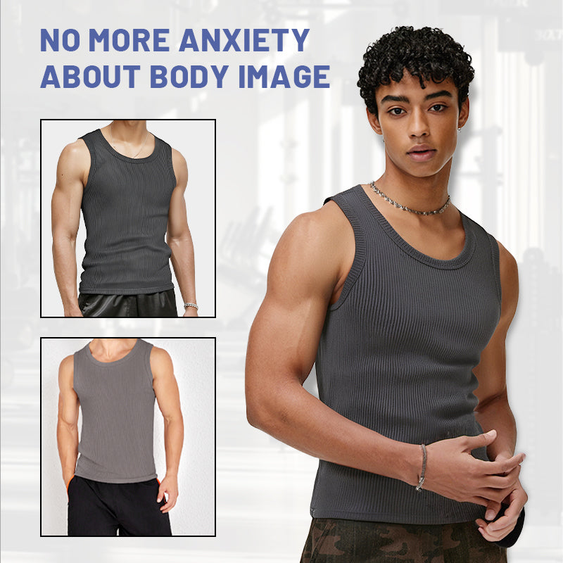 🎉🛍️Men's Summer Essentials 🎽Round Neck Quick-Drying Stretchy Slim Tank Top