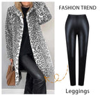✨Autumn's Best-Selling Sets 💖Women's Leopard Print Mid-Length Jacket and Leather Leggings