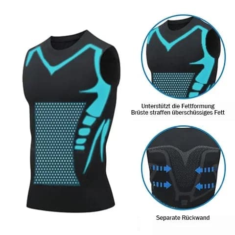Ionic Shaping Vest – Cooling compression, smooths belly & love handles. Invisible under shirts. Feel confident again! 💪✨