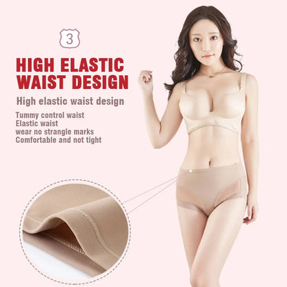 Pay 1 Get 4(4packs) High Waist Ice Silk Seamless Shaping Briefs--Last Day 49% OFF