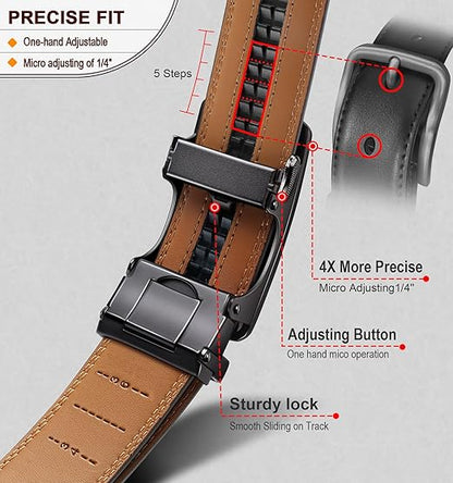 🎁 Leather Ratchet Belt With Adjustable Buckle💼