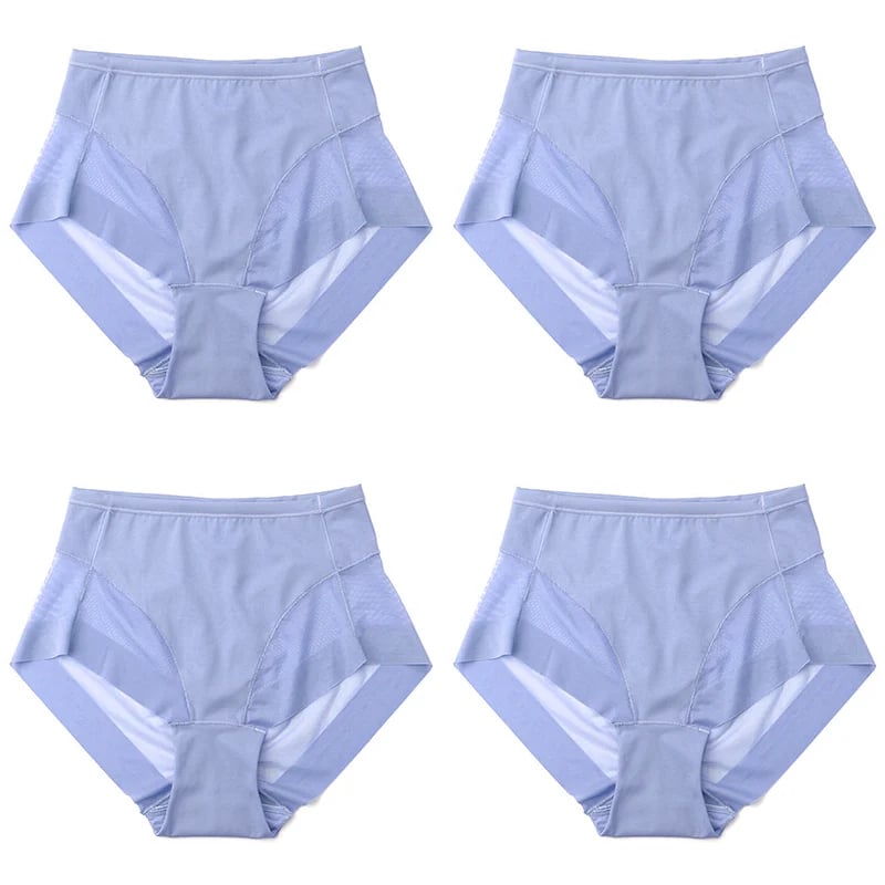 Pay 1 Get 4(4packs) High Waist Ice Silk Seamless Shaping Briefs--Last Day 49% OFF