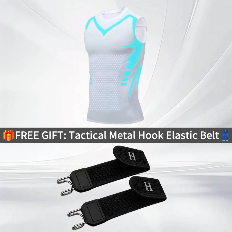 Ionic Shaping Vest – Cooling compression, smooths belly & love handles. Invisible under shirts. Feel confident again! 💪✨